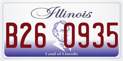 IL license plate B260935