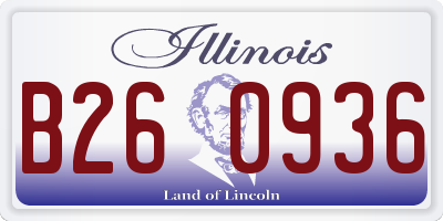 IL license plate B260936