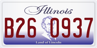 IL license plate B260937
