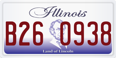 IL license plate B260938