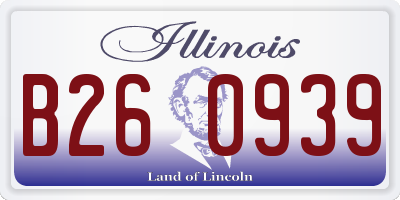 IL license plate B260939
