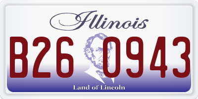 IL license plate B260943