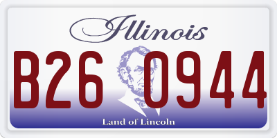 IL license plate B260944