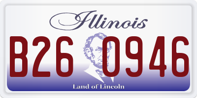 IL license plate B260946