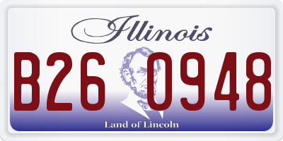 IL license plate B260948