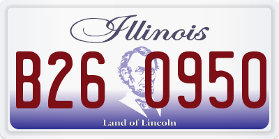 IL license plate B260950