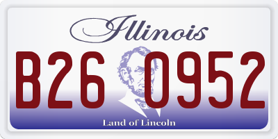 IL license plate B260952