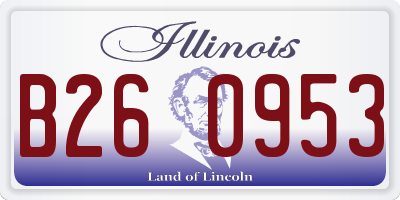 IL license plate B260953