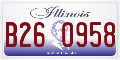 IL license plate B260958