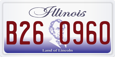 IL license plate B260960