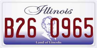 IL license plate B260965