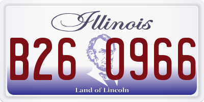 IL license plate B260966