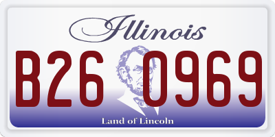 IL license plate B260969