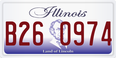 IL license plate B260974