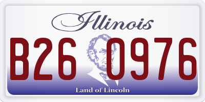 IL license plate B260976