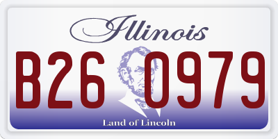 IL license plate B260979
