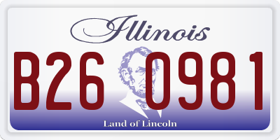 IL license plate B260981