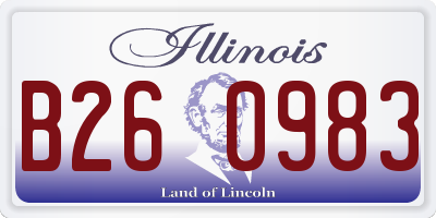 IL license plate B260983