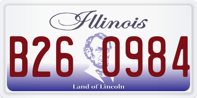 IL license plate B260984