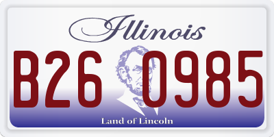IL license plate B260985