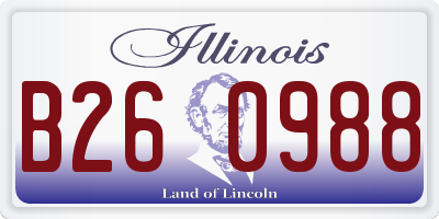 IL license plate B260988