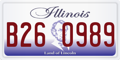 IL license plate B260989