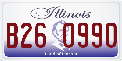 IL license plate B260990