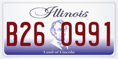 IL license plate B260991