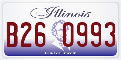 IL license plate B260993