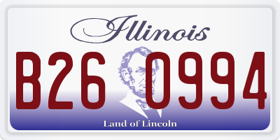 IL license plate B260994