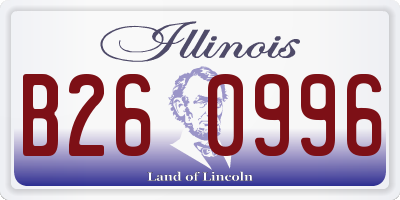 IL license plate B260996