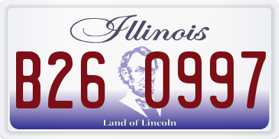 IL license plate B260997