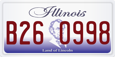 IL license plate B260998