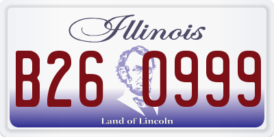 IL license plate B260999