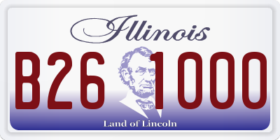 IL license plate B261000