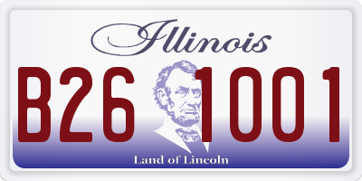 IL license plate B261001