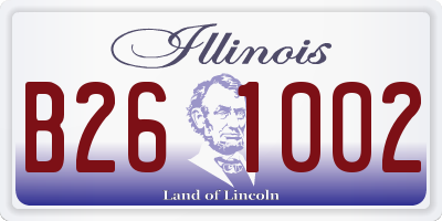 IL license plate B261002