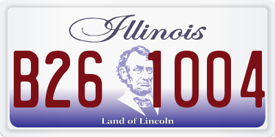 IL license plate B261004
