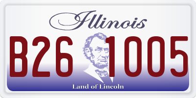 IL license plate B261005
