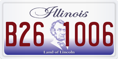 IL license plate B261006