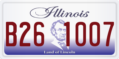 IL license plate B261007