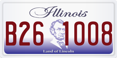 IL license plate B261008