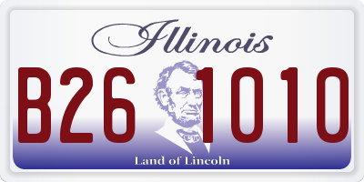 IL license plate B261010
