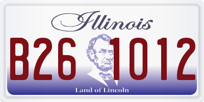 IL license plate B261012