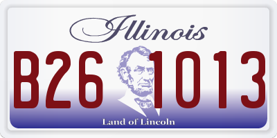 IL license plate B261013