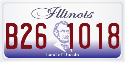 IL license plate B261018