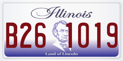 IL license plate B261019