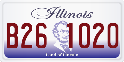 IL license plate B261020