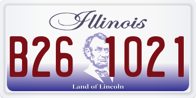 IL license plate B261021