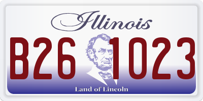 IL license plate B261023